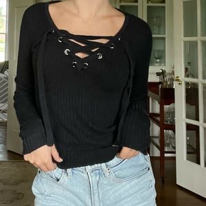 Black Hollister sweater.